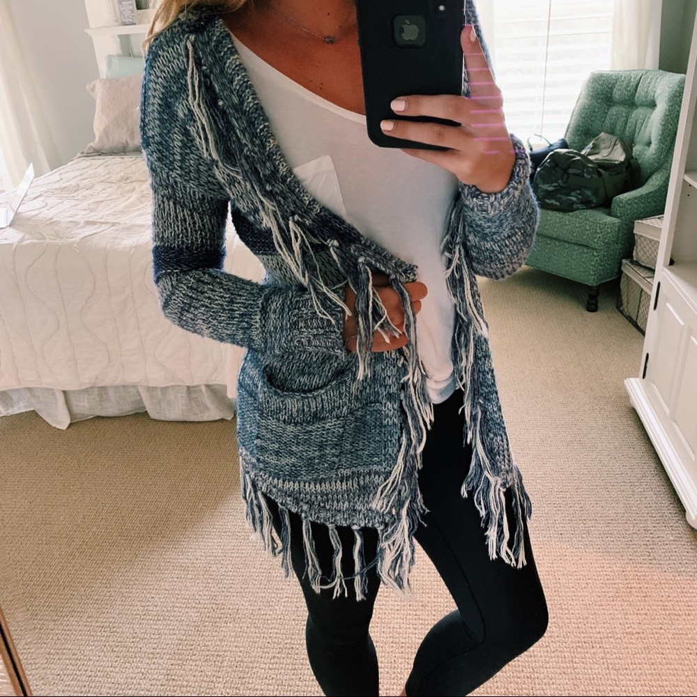 American Eagle Fringe Cardigan